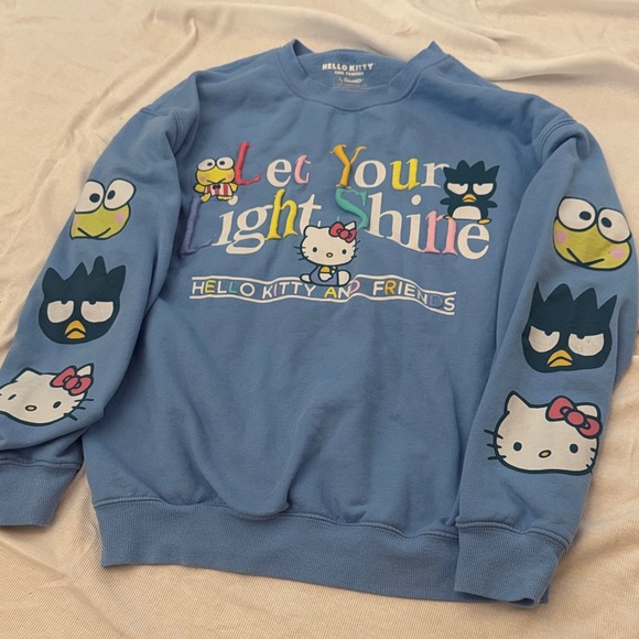 Hello Kitty Blue Sweatshirt with Colorful Characters - Picture 1 of 7